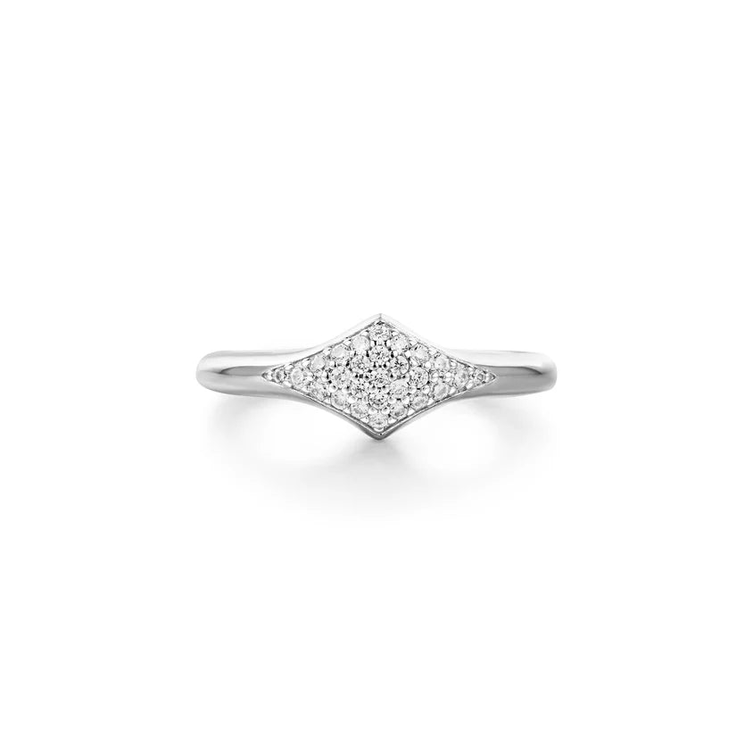 Silver Pave Sparkle Cubic Zirconia Ring
