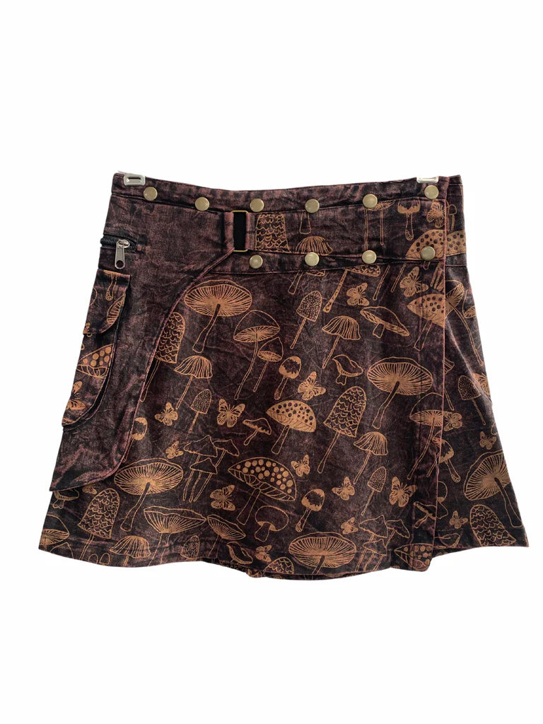 Hot Property Mushroom Mini Skirt - Purple
